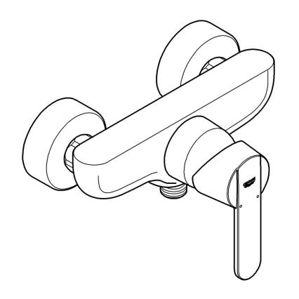 GROHE 32888000 - Tušna baterija GET DN 15 sijajni krom