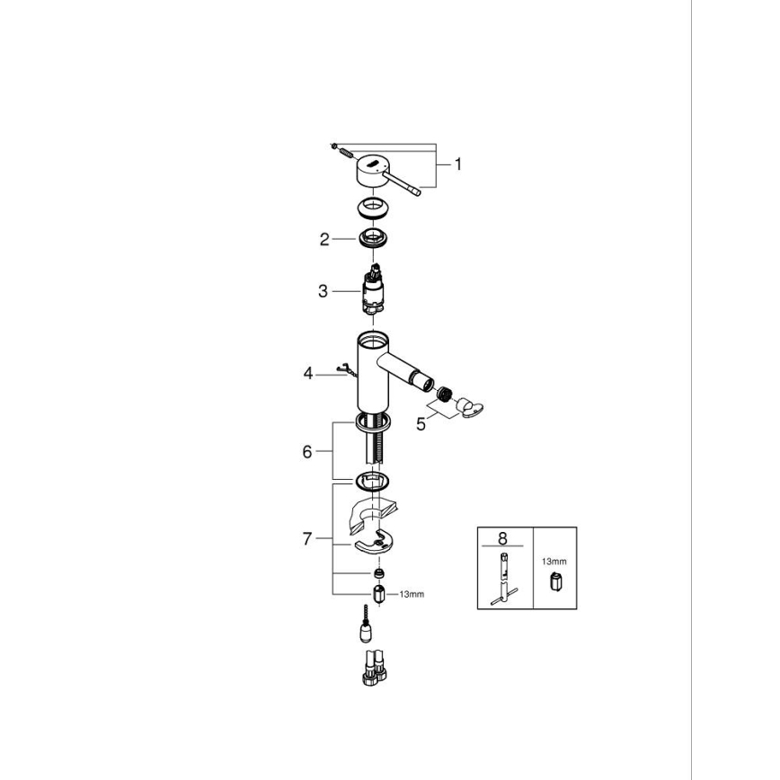 GROHE 32934001 - Armatura za bide ESSENCE DN 15, sijajni krom