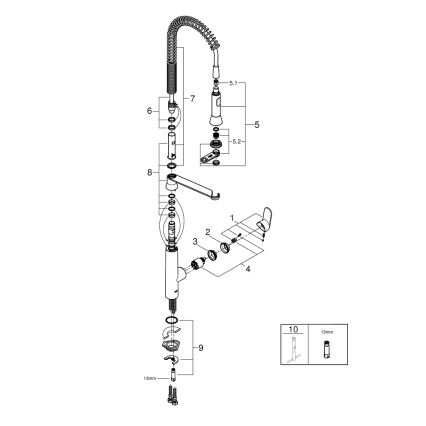 GROHE 32950000 - Kuhinjska pipa K7, sijajni krom