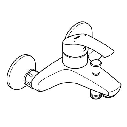 GROHE 33300002 - Kopalniška baterija za kad EUROSMART DN 15, sijajni krom