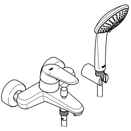 GROHE 33395002 - Kopalniška baterija EURODISC COSMOPOLITAN, sijajni krom