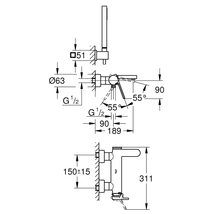 GROHE 33547003 - Kadna armatura PLUS sijajni krom
