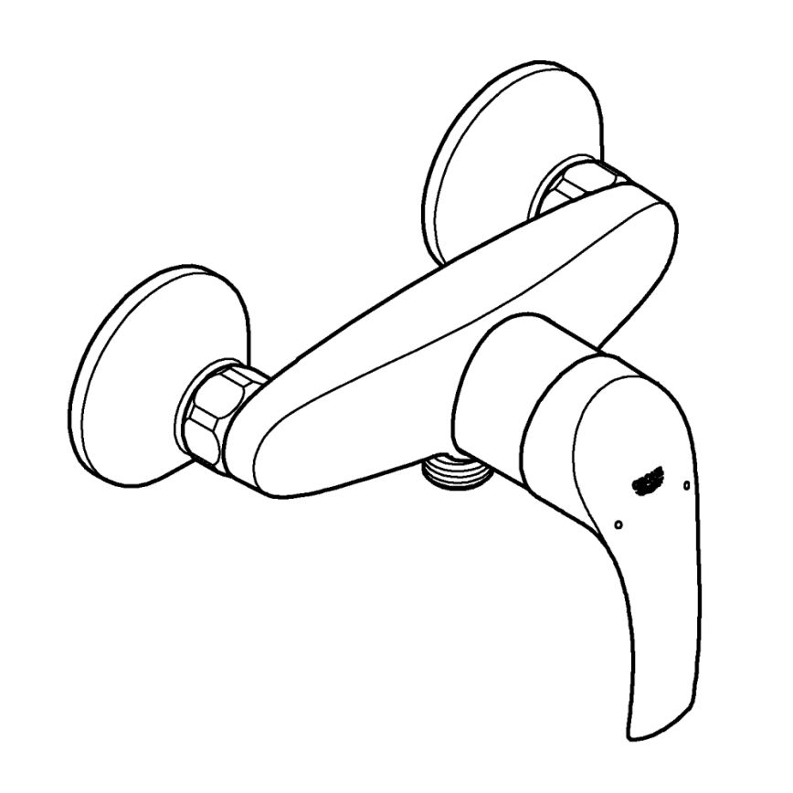 GROHE 33555002 - Tuš mešalnik EUROSMART DN 15, sijajni krom