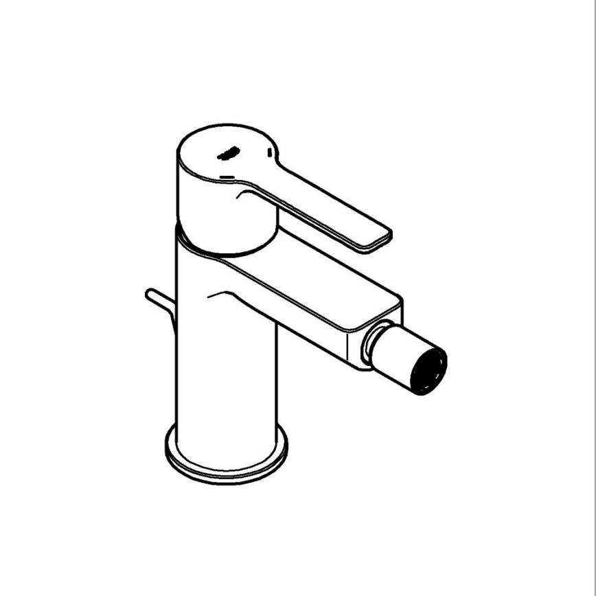 GROHE 33848001 - Pipa za bide LINEARE DN 15, sijajni krom