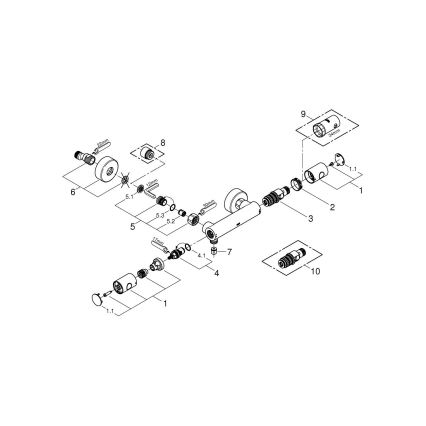 GROHE 34065AL2 -Termostatska tušna armatura GROHTHERM 1000 COSMOPOLITAN DN 15 grafit