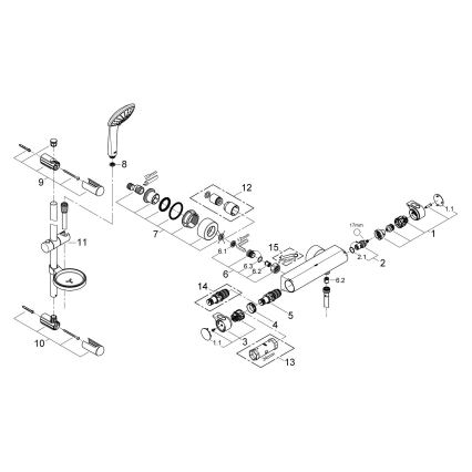 GROHE 34195001 - Termostatska baterija GROHTHERM 2000 s kompletom EUPHORIA 110, krom