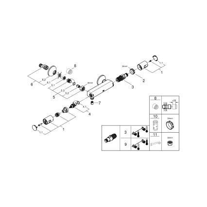 GROHE 345942430 - Termostatska pršna armatura PRECISION START DN 15 črna