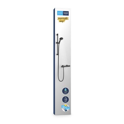GROHE 345972431 -Termostatska pršna armatura PRECISION START 12” 60 cm črna