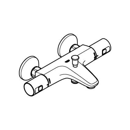 GROHE 345982430 - Termostatska baterija za kad PRECISION START 168 mm, črna