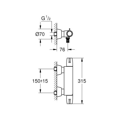 GROHE 34666000 - Termostatska zdravstvena armatura DN 15 sijajni krom