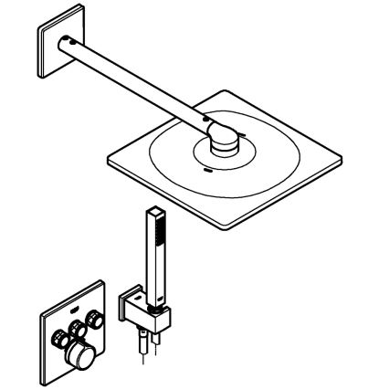 GROHE 34712000 - Komplet za tuš SMARTCONTROL 310 × 310 mm sijajni krom
