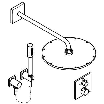 GROHE 34730000 - Komplet za tuš GROHTHERM RAINSHOWER COSMOPOLITAN 310 422 mm krom
