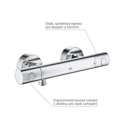 GROHE 34765000-Termostatska tuš baterija GROHTHERM COSMOPOLITAN DN 15 krom