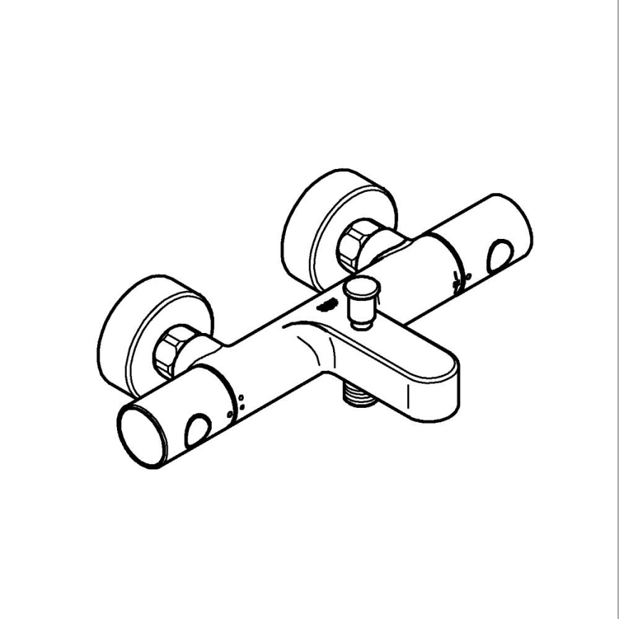 GROHE 34766000 - termostatska kadna armatura GROHTHERM 800 COSMOPOLITAN DN 15, krom