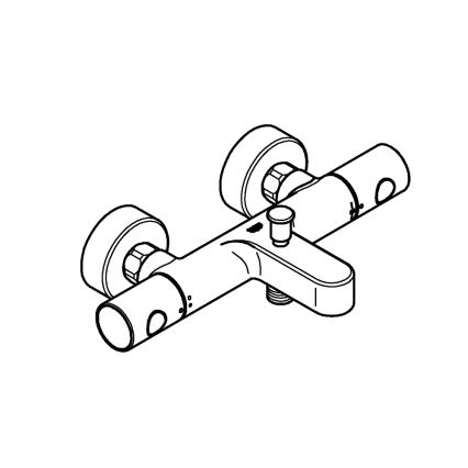 GROHE 34774000 - Termostatska kopalniška baterija za kad PRECISION GET DN 15, sijajni krom