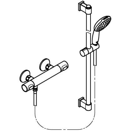 GROHE 34805001 - Tuš komplet z termostatsko baterijo PRECISION FLOW DN 15, sijajni krom