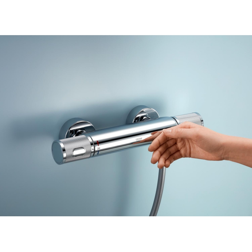 GROHE 34853001 - Tuš komplet s termostatsko baterijo PRECISION FEEL+ 90 cm sijajni krom