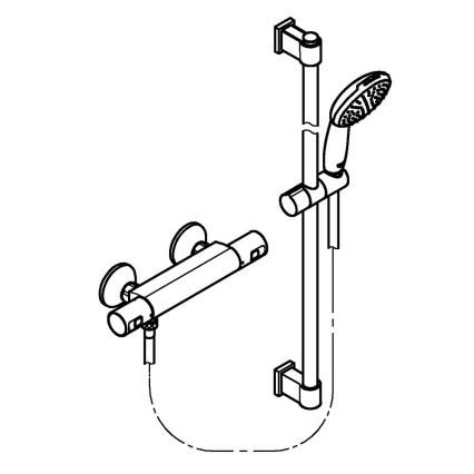 GROHE 34854001 - Termostatska pršna armatura PRECISION START 900 mm krom