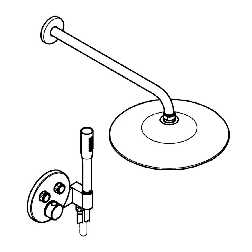 GROHE 34878000 - Tušni sistem PRECISION SMARTCONTROL 260 mm sijajni krom