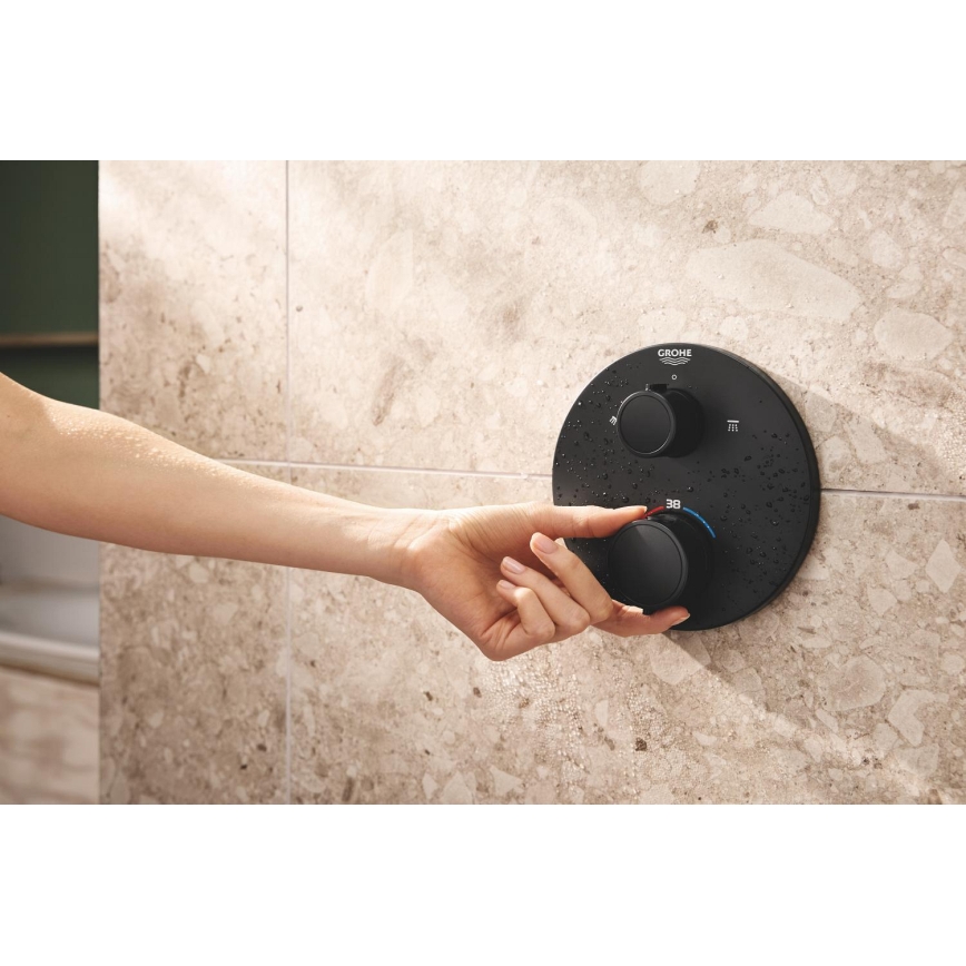 GROHE 348832430 - Tuš set VITALIO START 250 mm v črni barvi