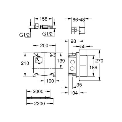 GROHE 36264001 - Podometni vgradni komplet ESSENSE E, sijajni krom