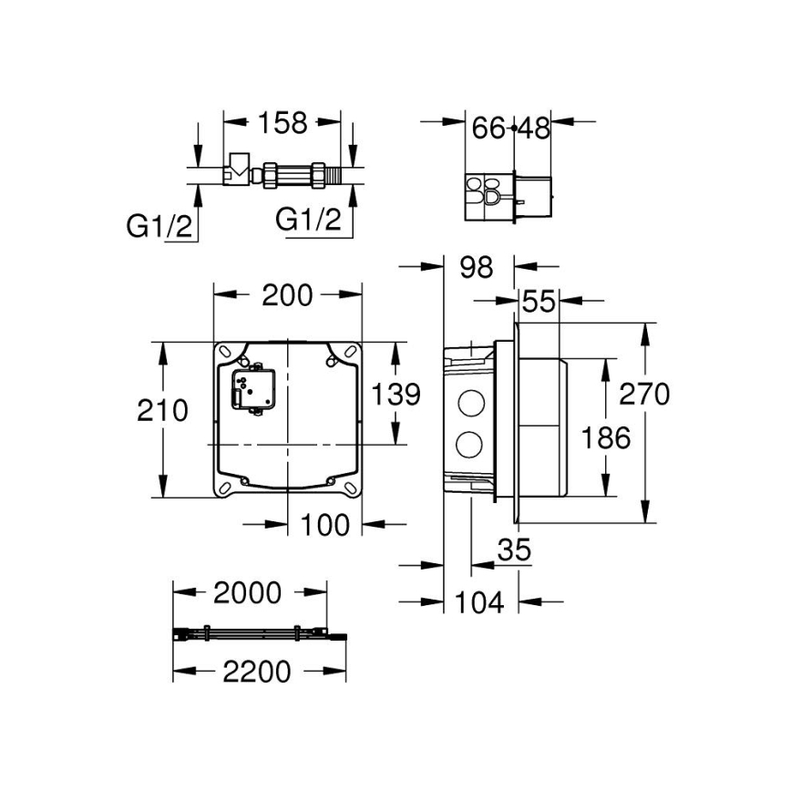 GROHE 36264001 - Podometni vgradni komplet ESSENSE E, sijajni krom