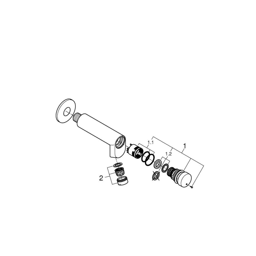 GROHE 36266000 - Samozapiralni stenski ventil EUROECO COSMOPOLITAN T DN 15 krom