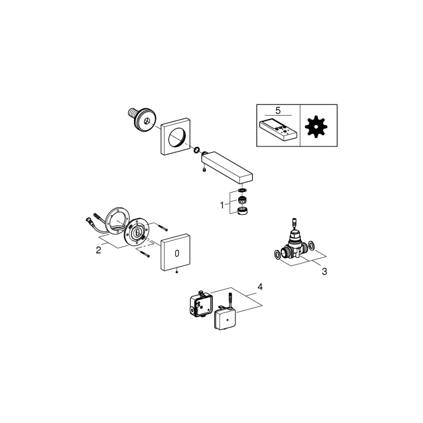 GROHE 36442000 - Infrardečna elektronska pipa EUROCUBE E, sijajni krom