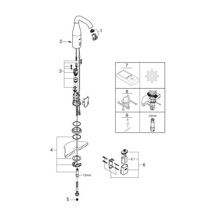 GROHE 36446000 - Infrardečna elektronska pipa ESSENCE E sijajni krom