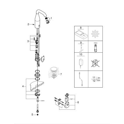 GROHE 36446000 - Infrardečna elektronska pipa ESSENCE E sijajni krom