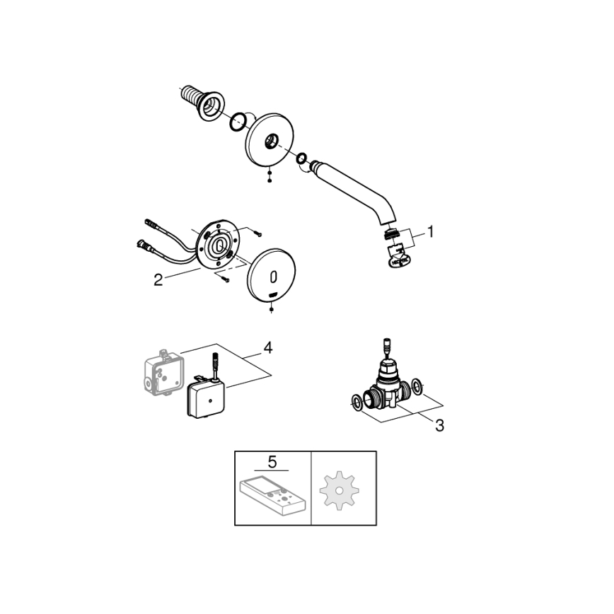 GROHE 36447000 - infrardečna elektronska pipa ESSENCE E, 182 mm, krom visokega sijaja