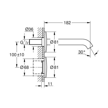 GROHE 36447000 - infrardečna elektronska pipa ESSENCE E, 182 mm, krom visokega sijaja