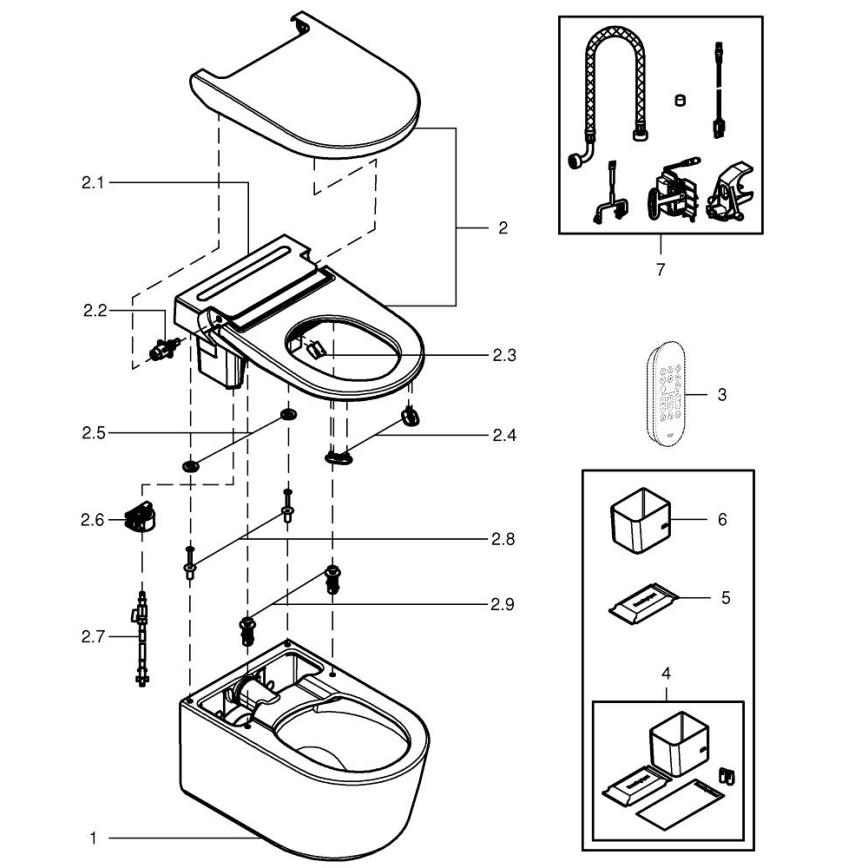 GROHE 36507SH0 - Pralna WC školjka SENSIA 600 × 387 × 403 mm keramika/bela