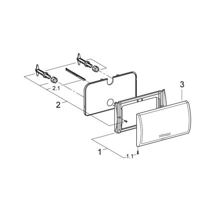 GROHE 37053SH0 - Tipka za splakovanje CLASSIC, 330 × 190 mm, bela