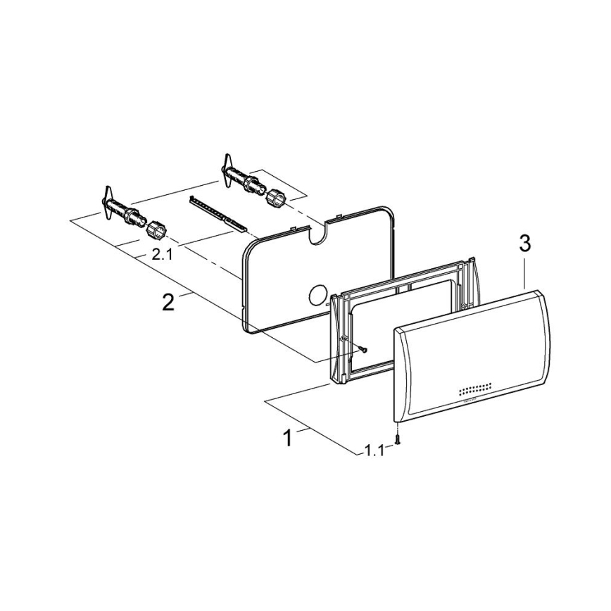 GROHE 37053SH0 - Tipka za splakovanje CLASSIC, 330 × 190 mm, bela