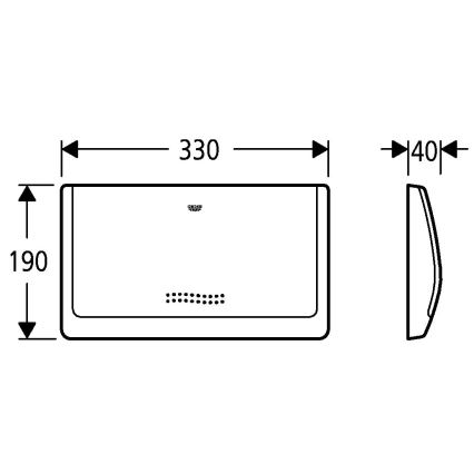 GROHE 37053SH0 - Tipka za splakovanje CLASSIC, 330 × 190 mm, bela