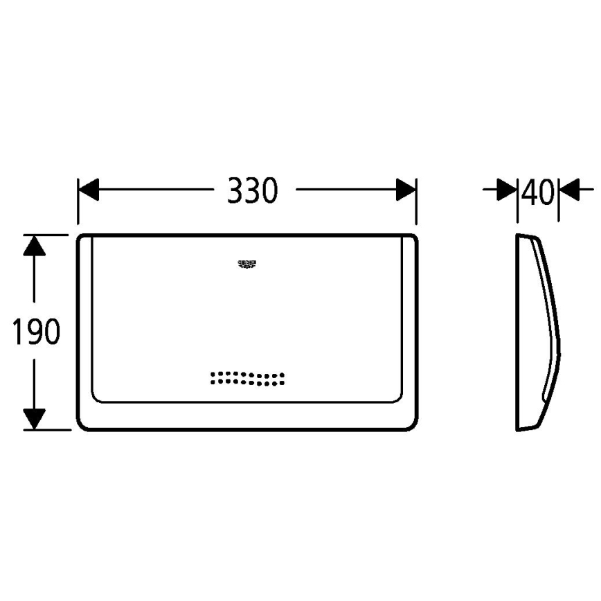 GROHE 37053SH0 - Tipka za splakovanje CLASSIC, 330 × 190 mm, bela