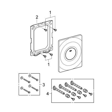 GROHE 37063000 - Upravljalna tipka SURF 156 × 197 mm sijajni krom