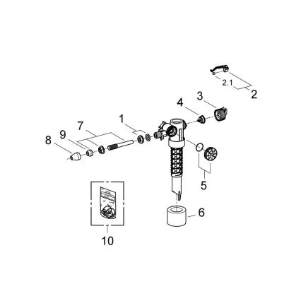 GROHE 37092000 - Polnilni ventil 38” sijajni krom