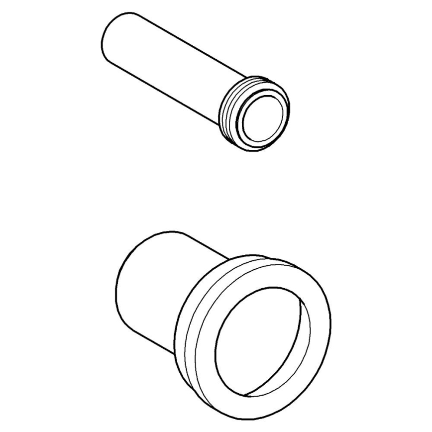 GROHE 37311K00 - komplet za dovod in odtok za WC, 150 mm, črn