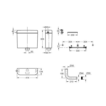 GROHE 37791SH0 - Splakovalna cisterna PS, bela