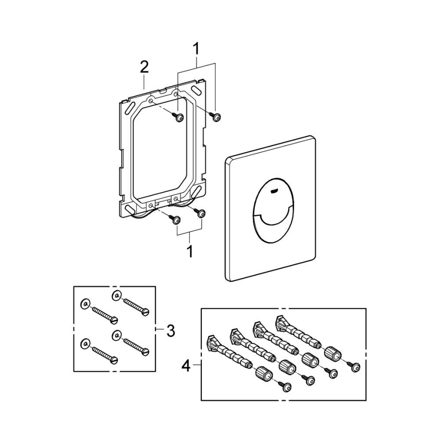 GROHE 38505000 - Tipka za splakovanje SKATE AIR 156 × 197 mm sijajni krom