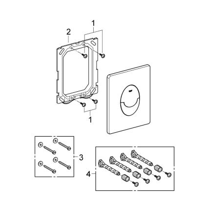 GROHE 38505SH0 - Plošča za splakovanje SKATE AIR 156 × 197 mm bela