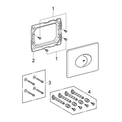 GROHE 38506SH0 - Tipka za splakovanje SKATE AIR 156 × 197 mm bela