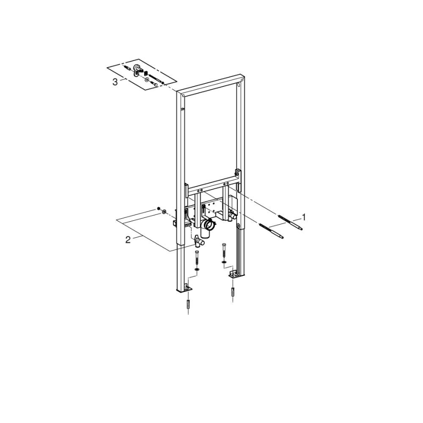 GROHE 38553001 - Modul za bide RAPID SL 1,13 m bel