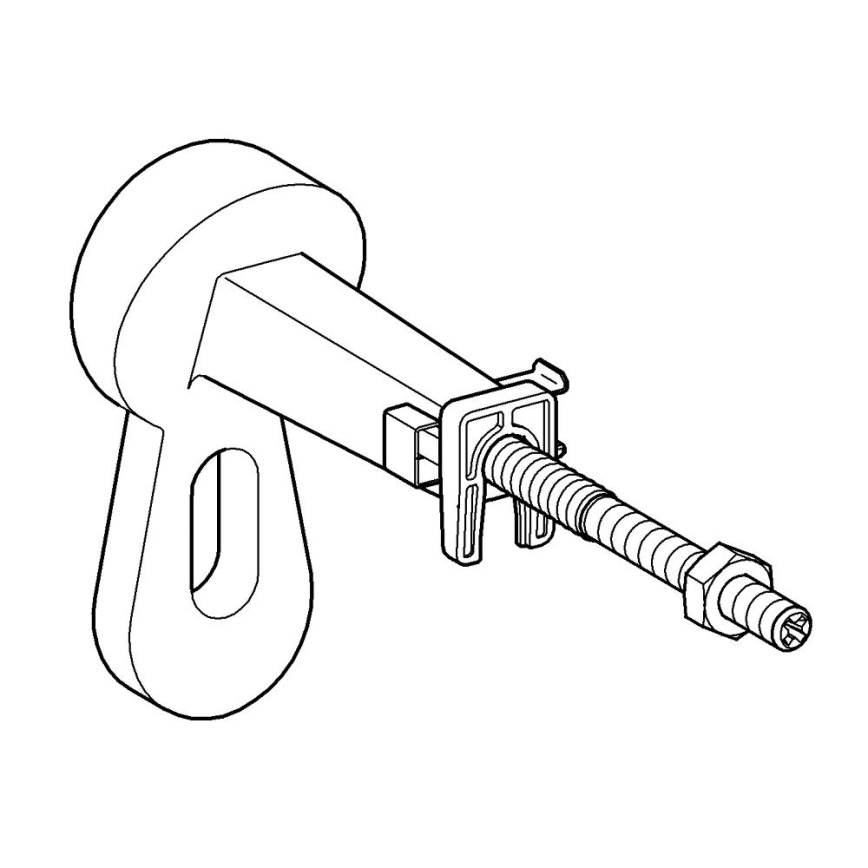 GROHE 3855800M - Stenski priključek RAPID SL 130-230 mm sijajni krom