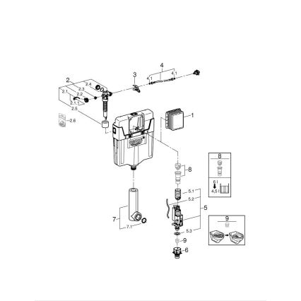 GROHE 38661000 - Splakovalna cisterna GD 2