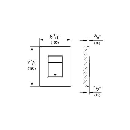 GROHE 38732DL0 - Tipka za splakovanje SKATE COSMOPOLITAN 156 × 197 mm bakrena