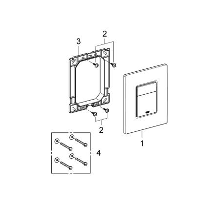 GROHE 38732SD0 - Tipka za splakovanje SKATE COSMOPOLITAN 156 × 197 mm nerjaveče jeklo