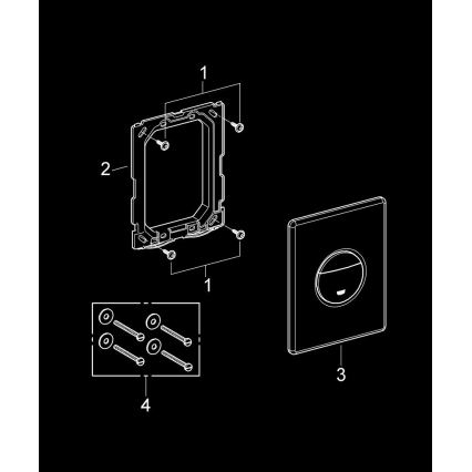 GROHE 38765000 - Tipka za splakovanje NOVA COSMOPOLITAN 156 × 197 mm krom